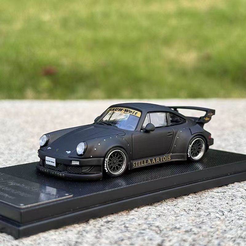 RHINO modello 1:64 Singer 930 Art graffi Turbo Study modello di auto in lega  26