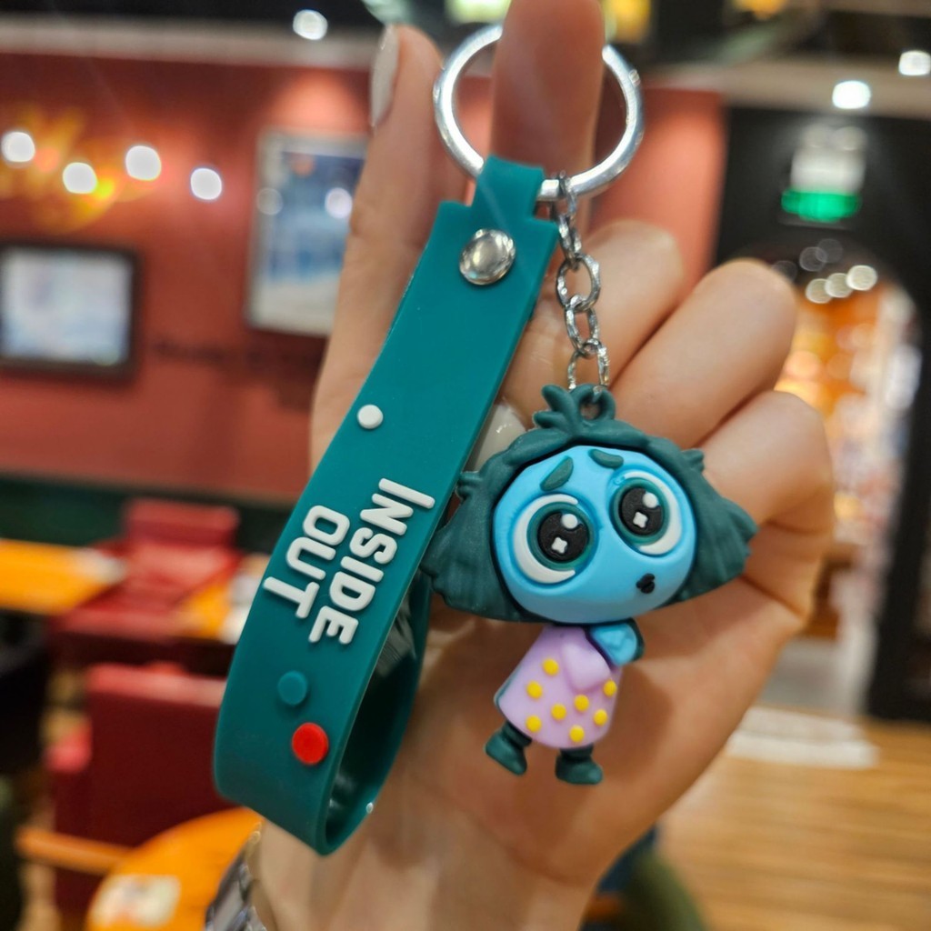Inside Out Keychain - Disney Sadness Anxiety Anger Fear Disgust Joy ...