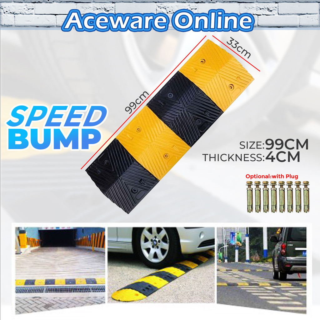 99CM Safety Rubber Vehicle Rubber Road Speed Hump Car Road Speed Bum ...