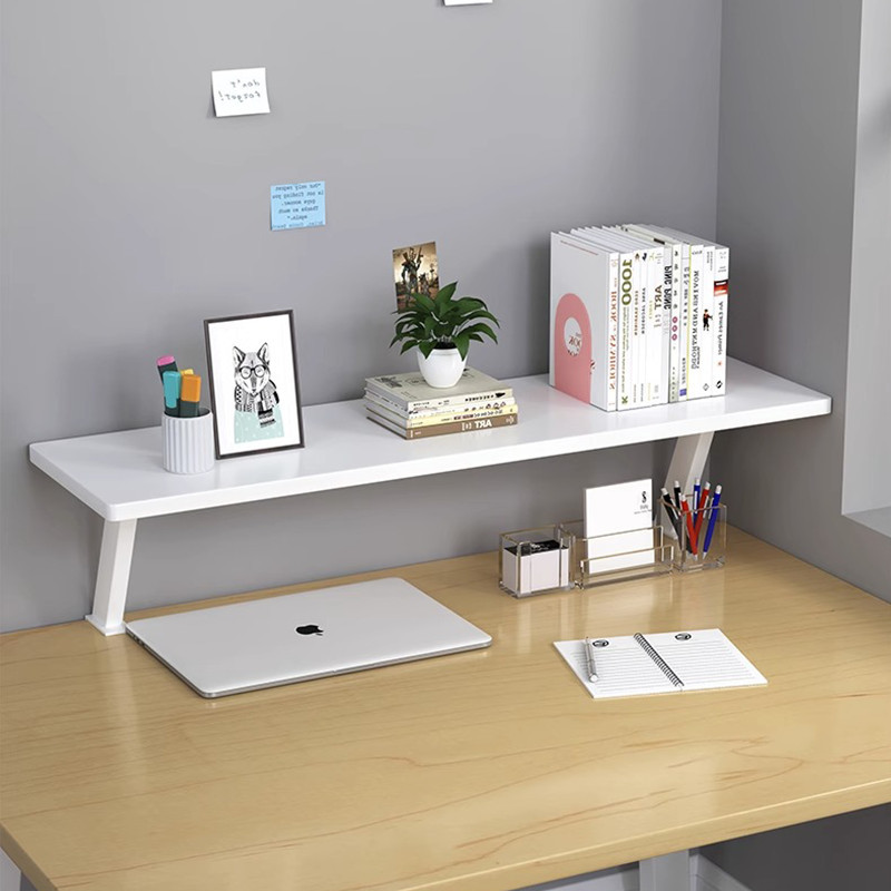 Desktop Bookcase Shelf Storage Rack Computer Height Increase Rack No ...