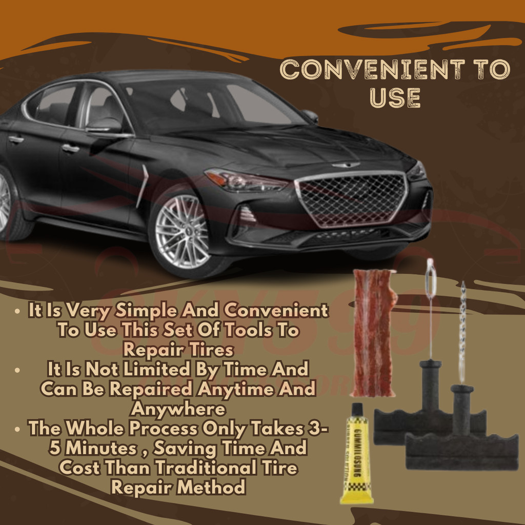 Car Motorcycle Self Vulcanizing Tubeless Tyre Puncture Repair Kit