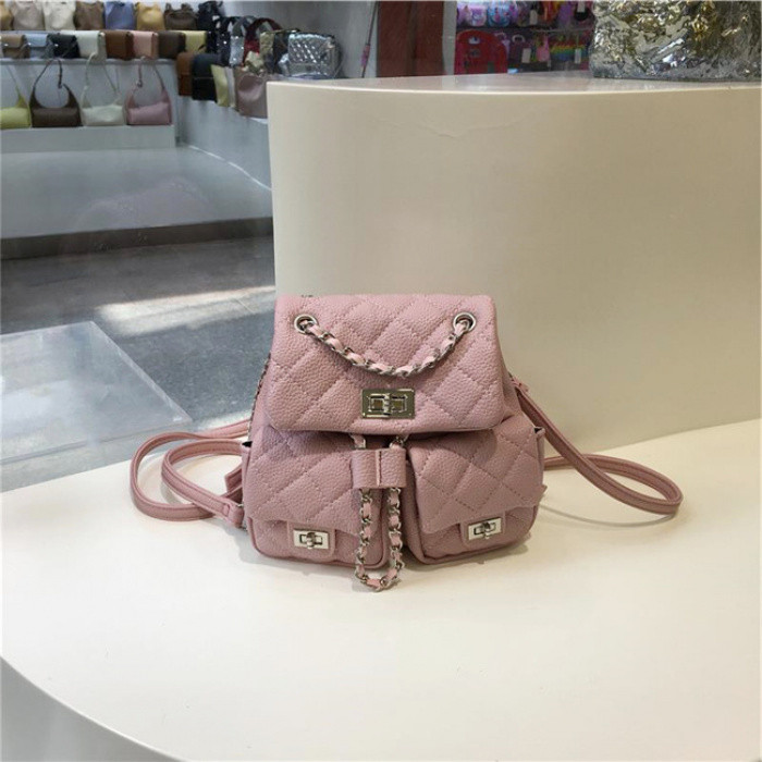 New Classic Style Rhombus Small Chain Backpack Handheld Versatile ...