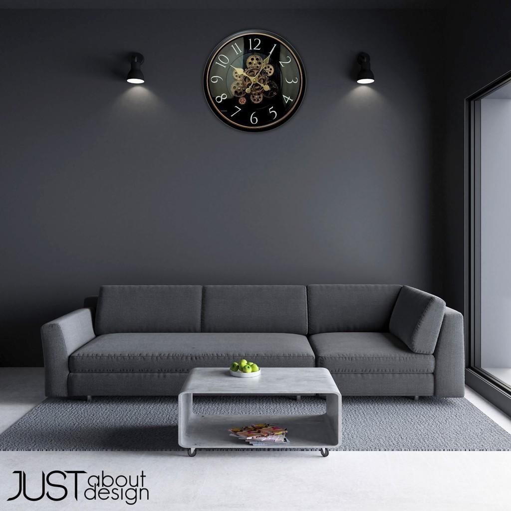 Wall Clock Jam Dinding Movable Gear Design Roman Numeric Designs Wall ...