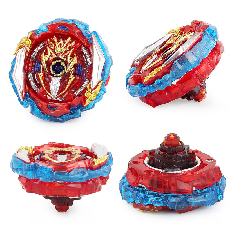 Colorful Red Gyroscope Toy With Double Pull String Launcher Interactive ...