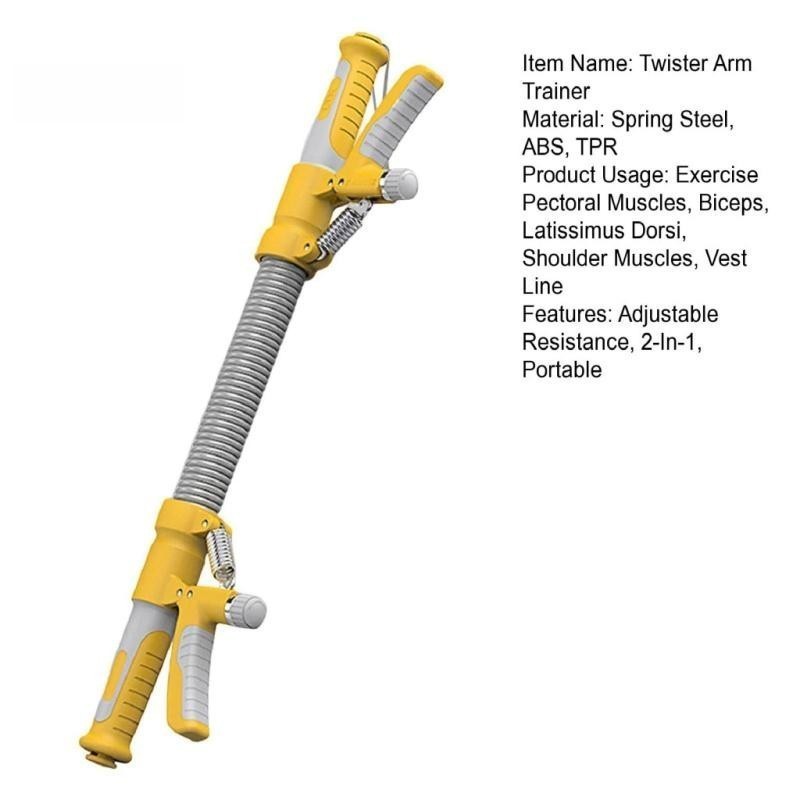 2 in 1 Arm Strength Bar Adjustable Grip Strength Device Spring Exercise ...