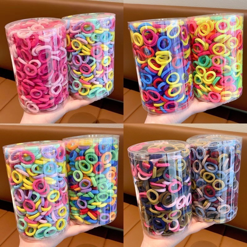 100pcs Set Hair Ties for Kids Fashion Simple Rubber Band Hair Tie High ...