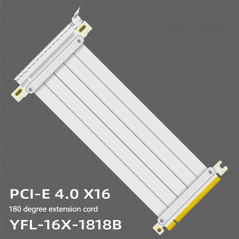 PCIe 4.0 x16 Riser Cable, EMI Shielded High-Speed Flexible Extender PCI ...