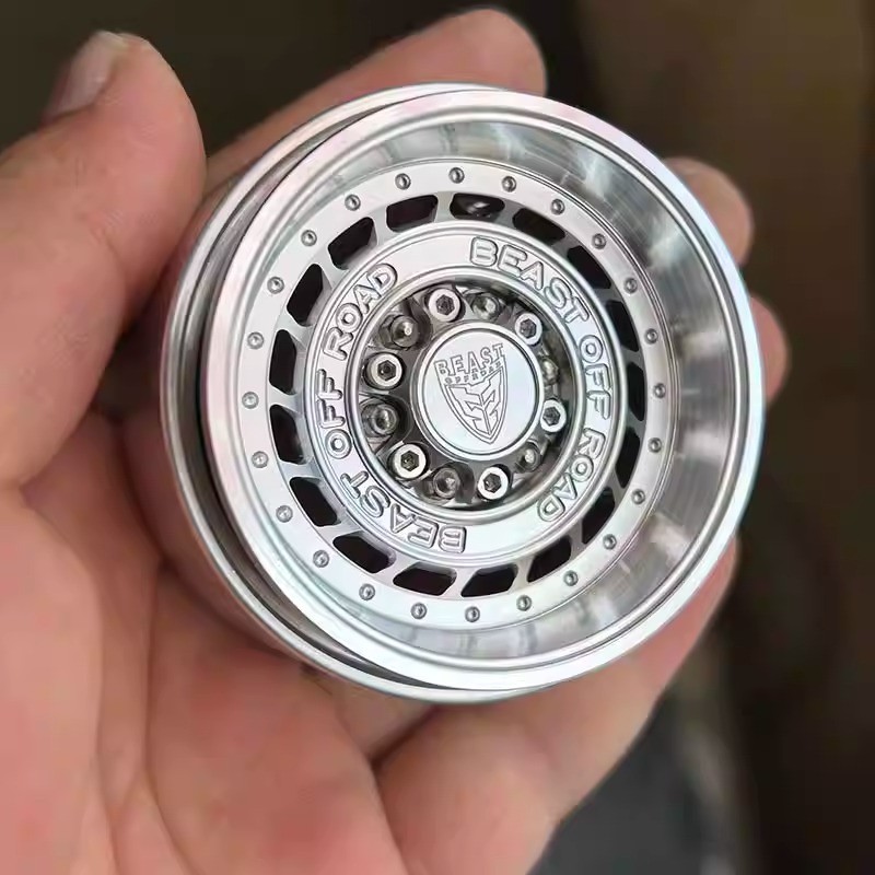 1 Pair 1.9in/2.2in Metal Wheel Hub for 1/10 RC Crawler Car YIKONG Tank ...