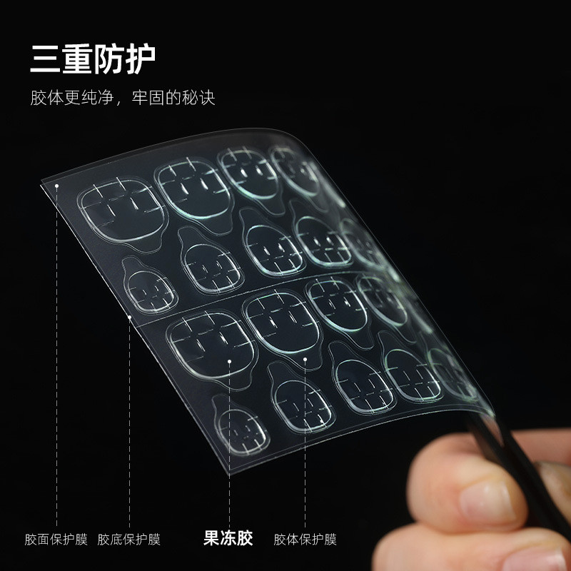 Gam Pelekat Kuku 美甲果冻胶 Nail Jelly Glue 持久透明粘性强假指甲贴片双面胶美甲穿戴果冻贴 Strong ...
