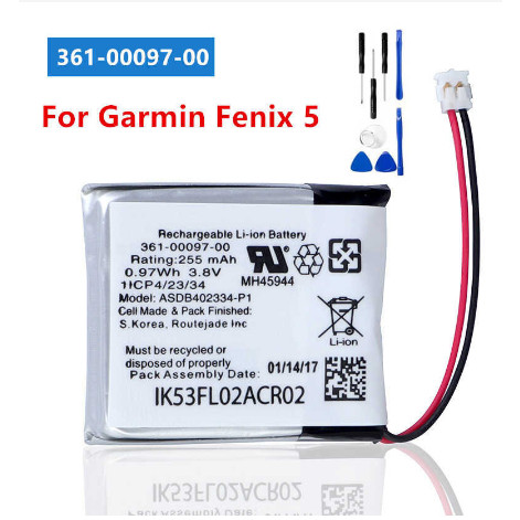 100 original compatibility For Garmin Fenix 5 Fenix 5S 361 00097 00 361 00096 00 Battery Shopee Malaysia