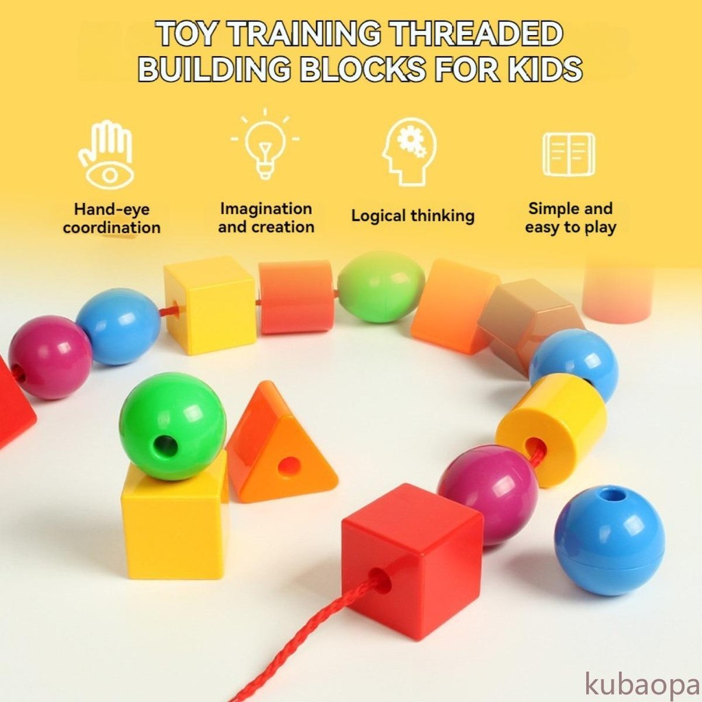 60Pcs Montessori Threading Toy for Kid - Fine Motor Skill Activity ...