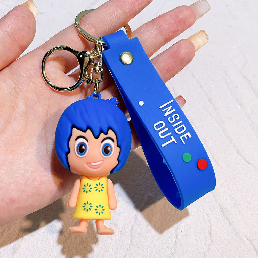 Cartoon Inside Out Keychain Charm Cosbi Disgust Keyring Anxiety Inside ...