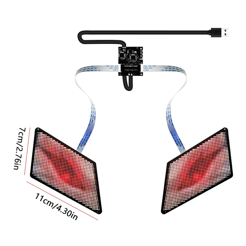 12V Blinking Eyes LED Display Panel Eagle Eyes Winking Screen APP ...