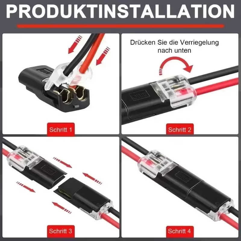 Universal Double Wire 2 Pin 2 Way Compact Wire Terminals No Wire ...