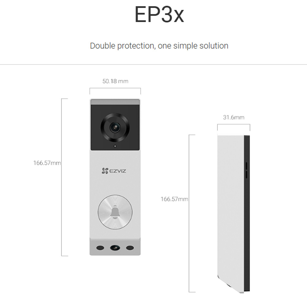 Ezviz EP3x 2K 3MP Full HD 1080P Two Way Talk Battery-Powered Color ...