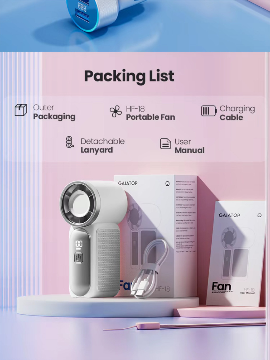 【Ready Stock】X688 High-Speed Mini Handheld Fan USB Charging Long ...