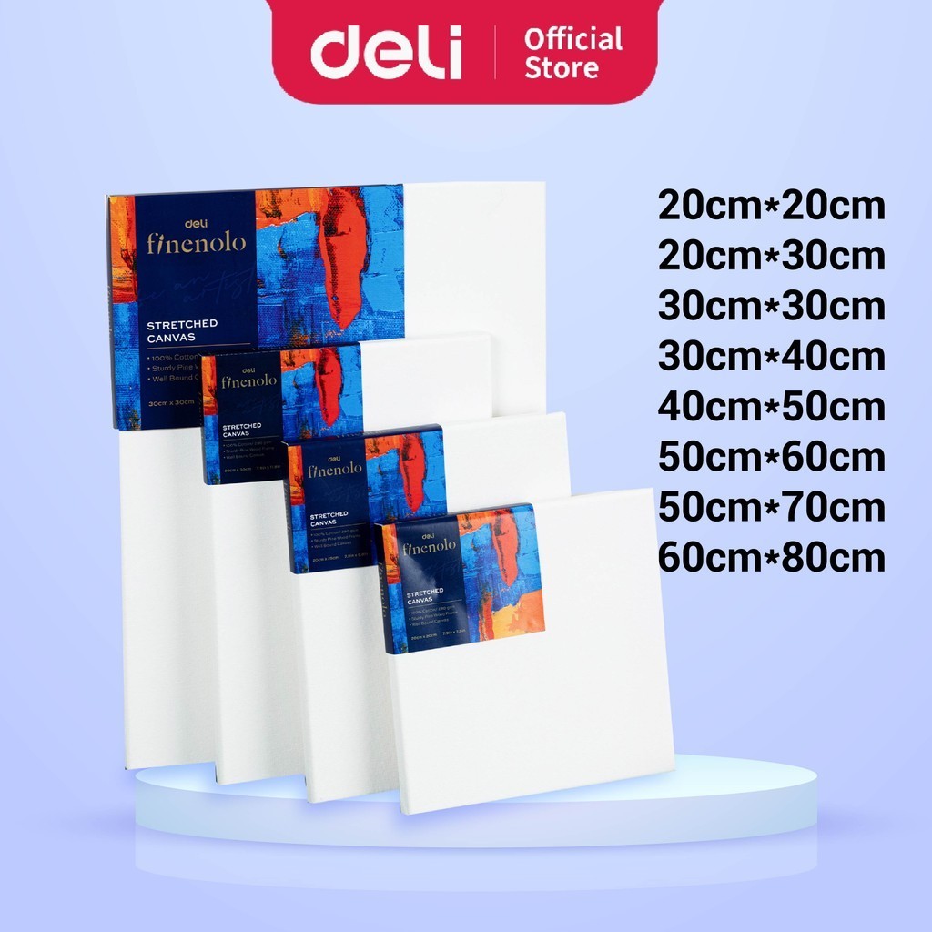 Deli Finenolo Stretched Cotton Canvas Cotton Board Frame Kanvas Lukisan ...