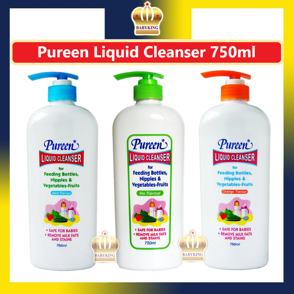 Original Pureen Liquid Cleanser - Orange/Mint/No Flavour (Bottle 750ml ...