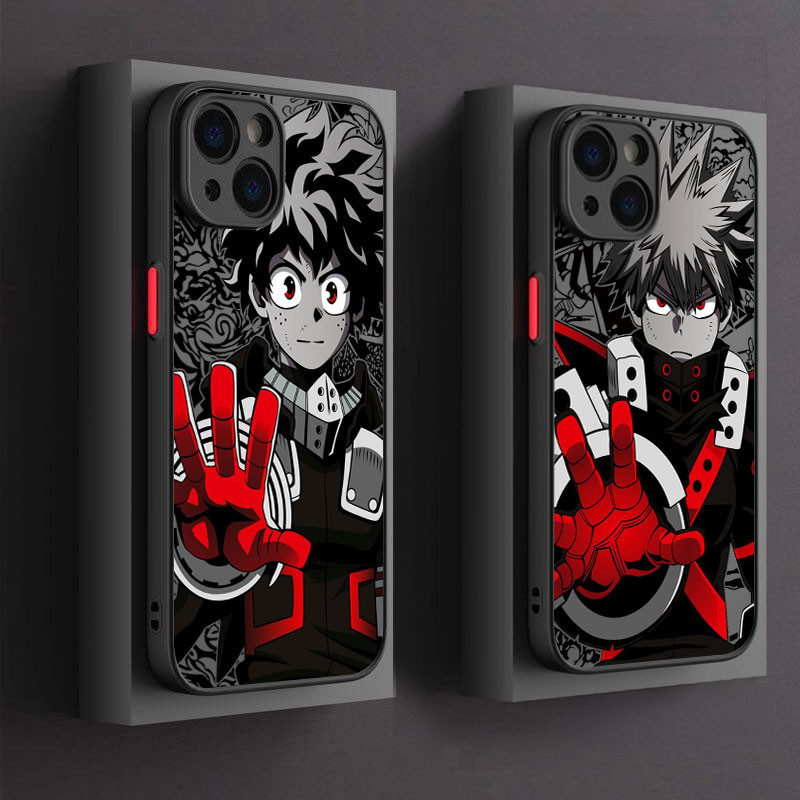 My Hero Academia Anime Deku Bakugo Phone Case For iphone 15 11 14 Plus 16  Pro Max 12 13 Mini Silicone Casing 16Pro 15Plus Transparent Frosted  Shockproof Armor Cover | Shopee Malaysia