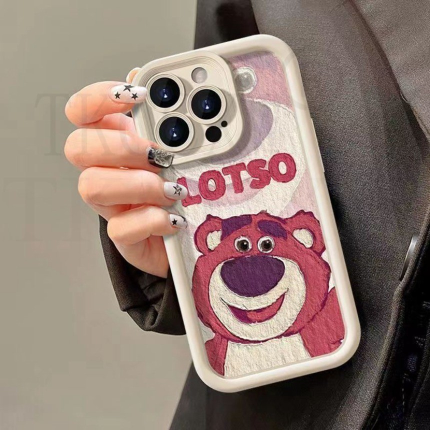 Cartoon Lotso Casing Compatible For iPhone 16 Pro Max 16 Plus14 13 12 ...