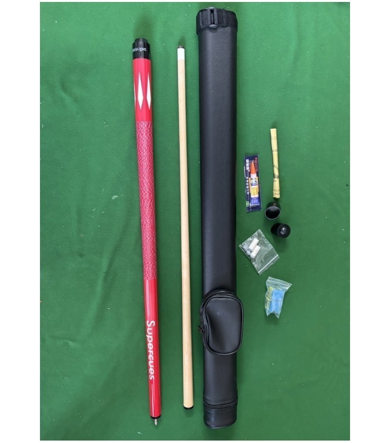 Billiards Cue Red Pool Cue Set Snooker Cue Large Head 13mm Billiard Cue ...