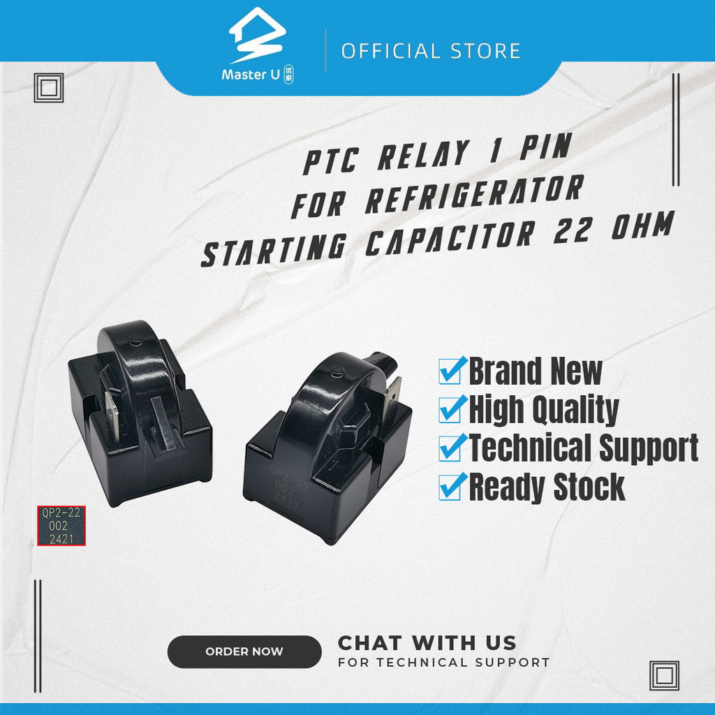 PTC RELAY 22 OHM 1 PINS FOR REFRIGERATOR PETI SEJUK PETI AIS | Shopee ...
