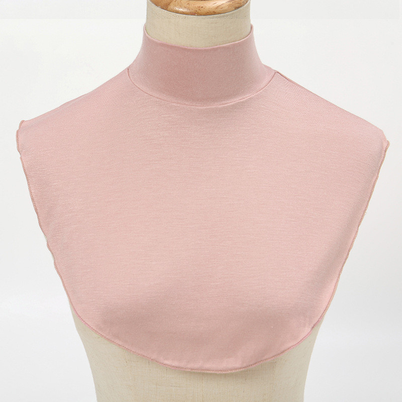 Islamic Hijab Extensions Womens Modal Turtleneck Fake Collar Solid ...