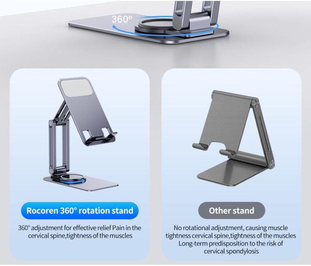 Rocoren Folding Metal Two Axis Desktop Rotating Bracket - Original by ...
