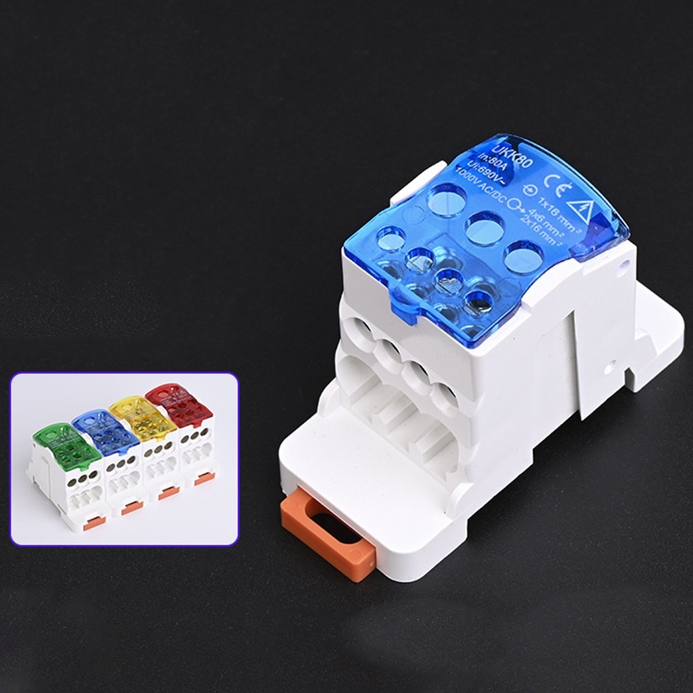 【HDS01】UKK80A Split Din Rail Terminal Block JunctionBox Power Wire ...