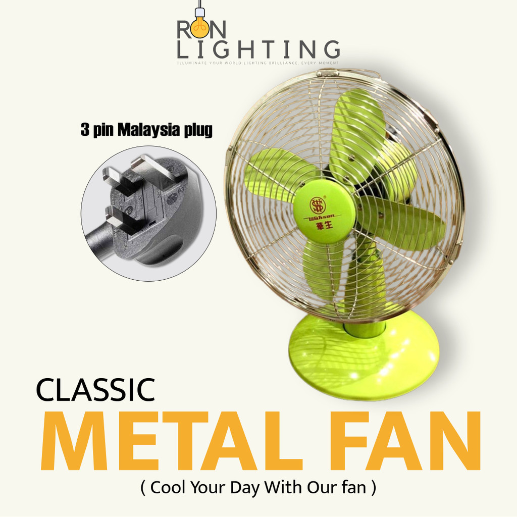 Adjustable Classic Metal Table Fan 60W Fan 3 Mode Cooling Wind Speed ...