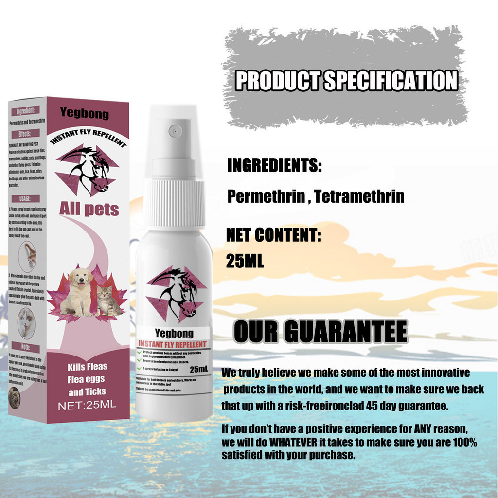 2 Pack Flea, Tick & Lice Repellent Spray. Dog, Cat & All