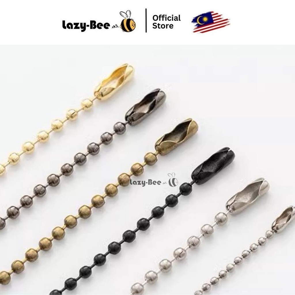 LAZY BEE Ball Chain Keychain Ring Bead Chain Iron Based Alloy Tag DIY