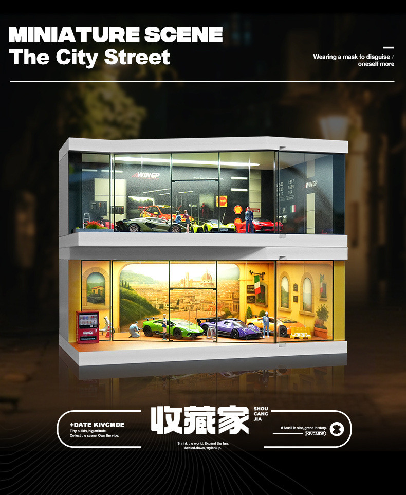 Scene Model 1/64 New Car Model Exhibition Hall Advanced Acrylic ...