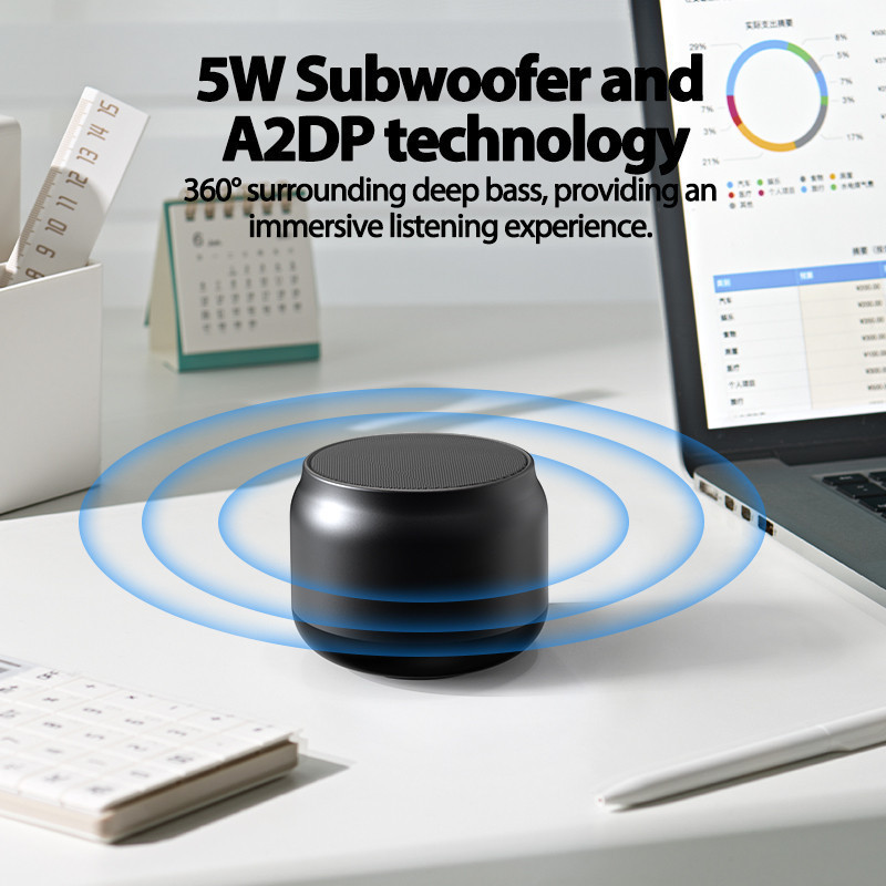 GOOJODOQ Mini Wireless speaker Bluetooth 5.3 Portable Speaker 360 ...