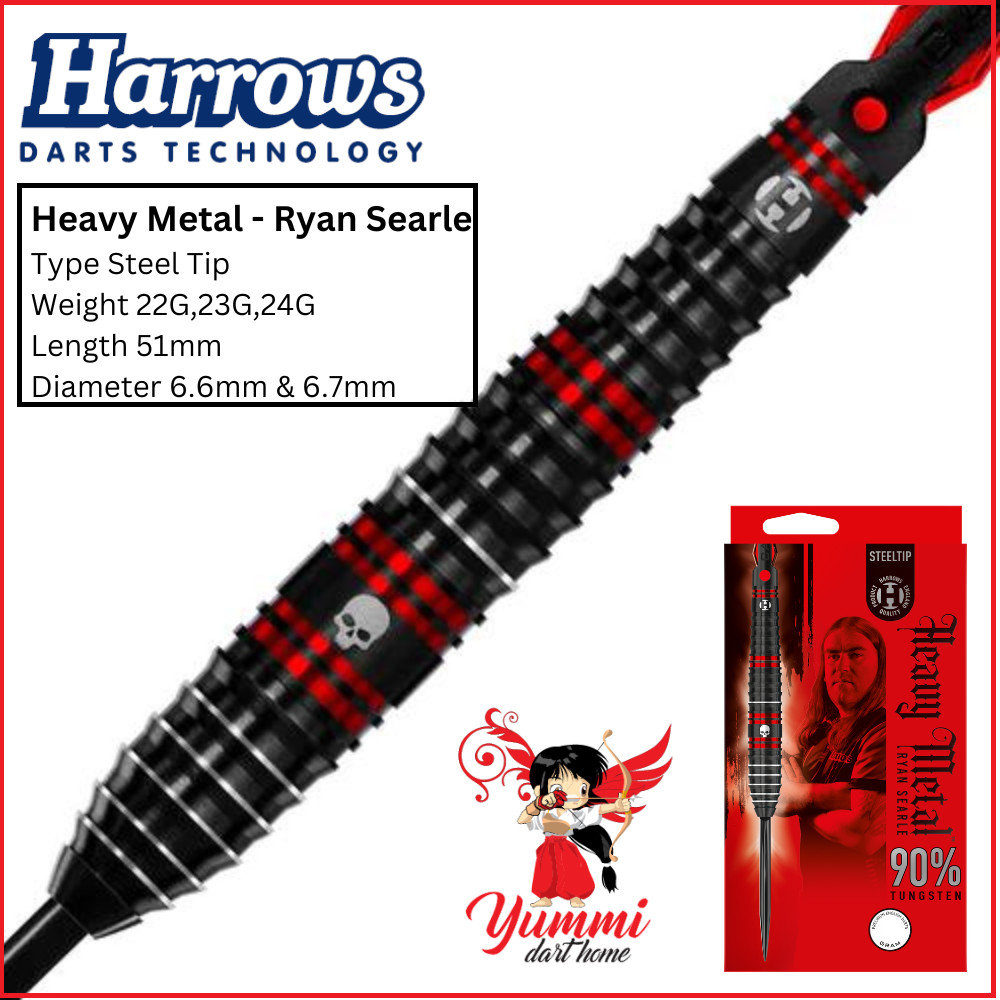 Harrows Steel Tip Dart Ryan Searle Heavy Metal (22G, 23G & 24G ...