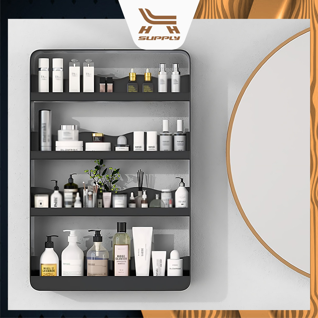 LH Bathroom Storage Toilet Rack Cosmetic Organizer Rack Shelves Wall ...