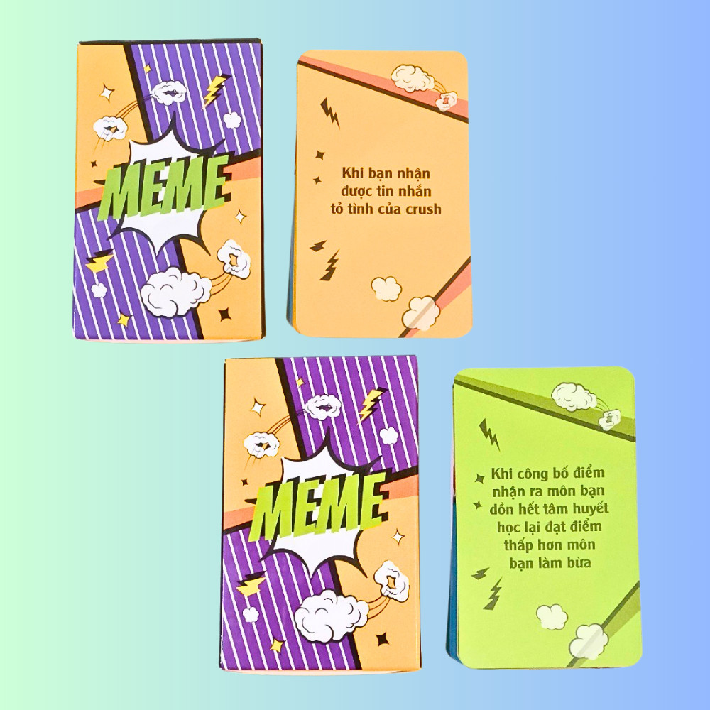 Meme card deck 1 to play with 50 game cards for a group of friends, fun ...
