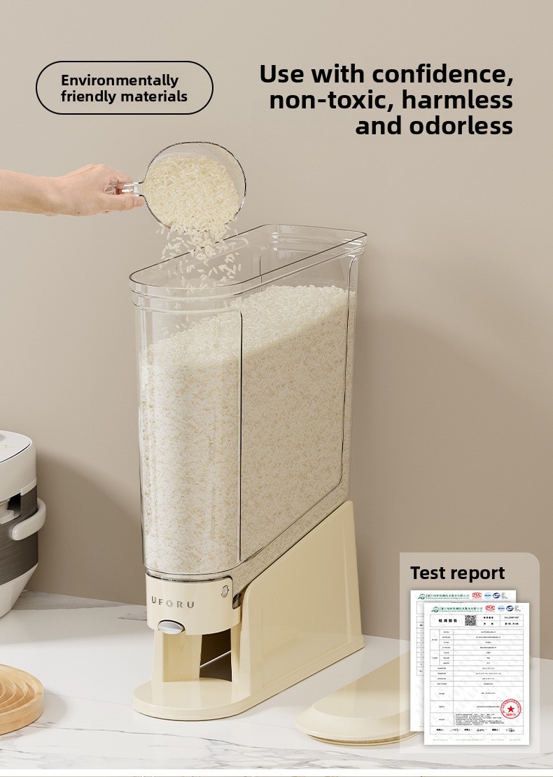 ♥Rice Bucket 10kg High-End Food Grade Sealed Insect-Proof Moisture ...