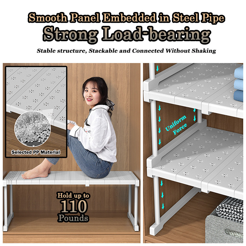 SKplus Wardrobe Layered Partition Extendable Stackable Nail Free ...