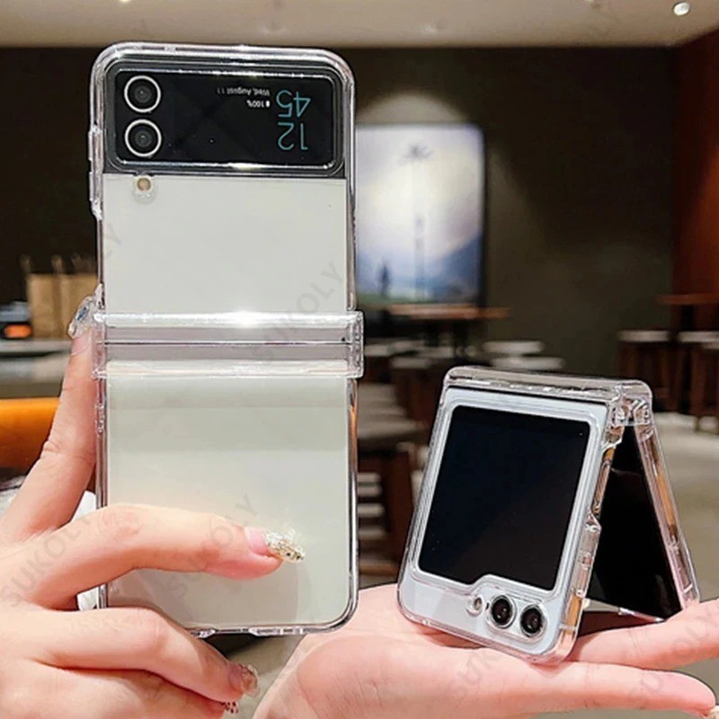 Slim Transparent Phone Casing Samsung Galaxy Z Flip 5 Flip 3 Flip 4 ...