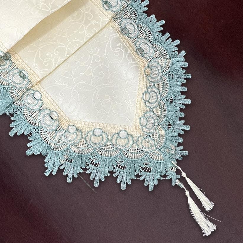 Romantika LACY TABLE RUNNER 38*180CM Luxury Lace TV Rack Cover Tassel ...