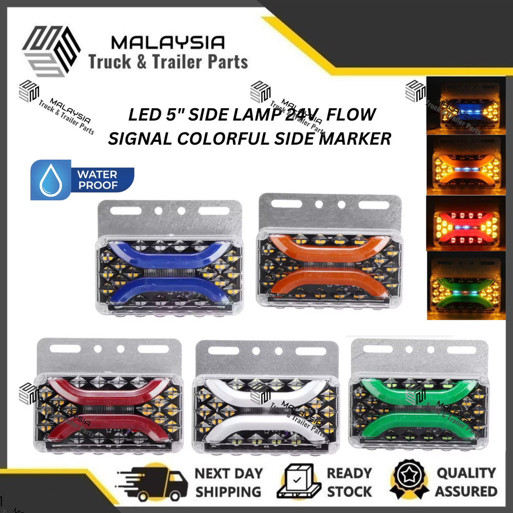 LED 5 Inci Side Lamp Side 24V Marker Side Light Lampu Tepi Side Marker ...