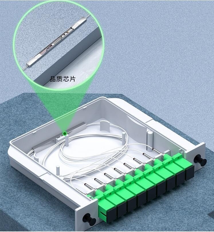 SC APC PLC 1X2 1X4 1X8 1X16 Fiber Optic Splitter Cassette type splitter ...