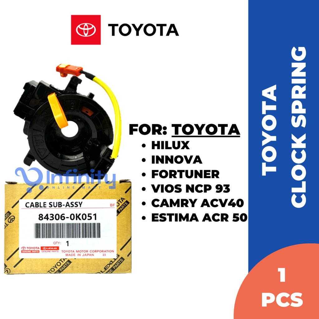 TOYOTA Air Bag Clock Spring For Vios Ncp 93/ Hilux/ Innova/ Fortuner ...