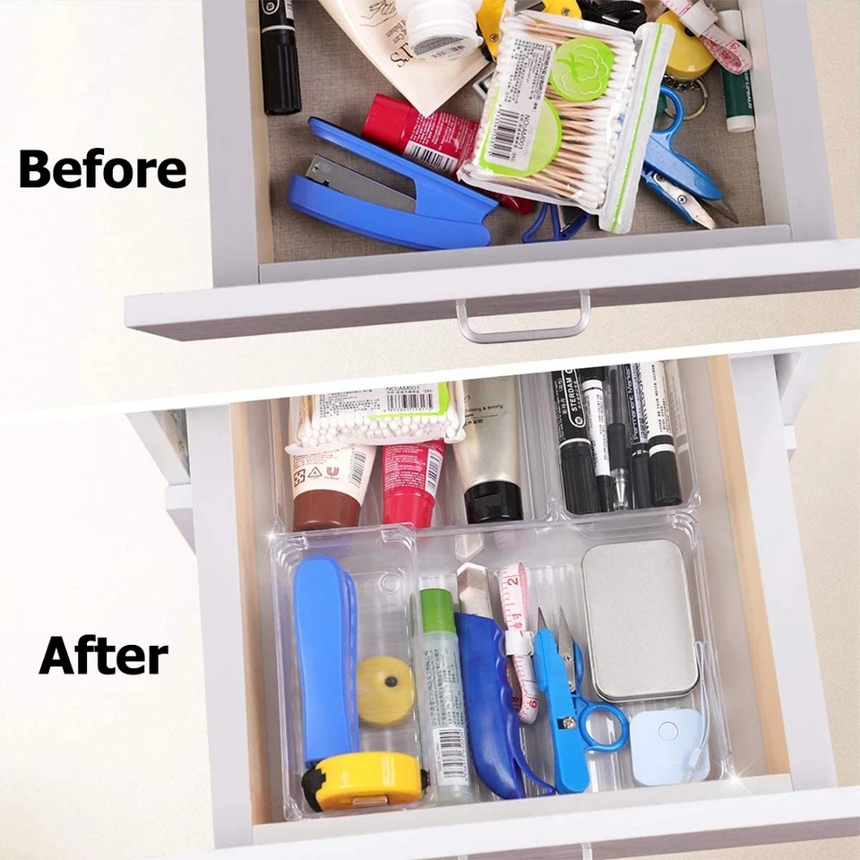 【i.Rumah】Plastic Trays Storage Separation Box Muji Style Drawer Storage ...
