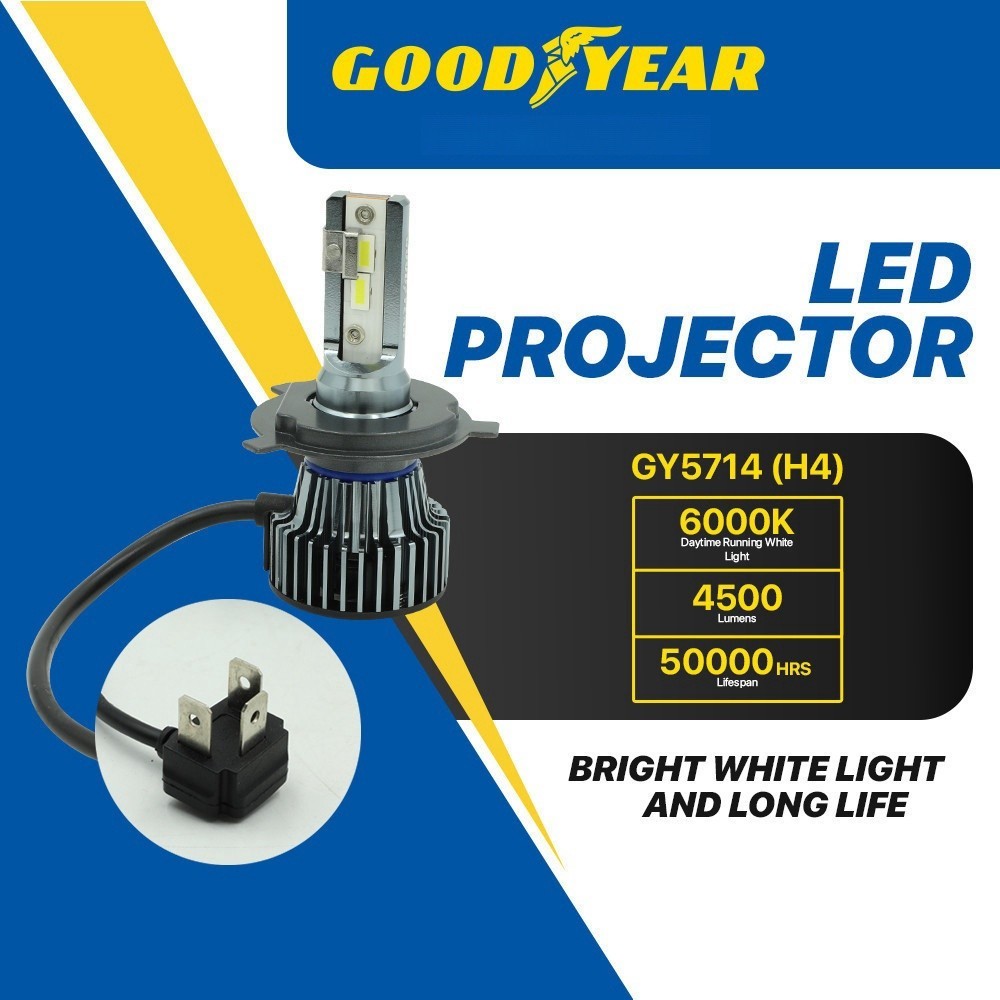 Goodyear LS3 LED Headlight Bulb Set - H4 12V&24V 6000K | Shopee Malaysia