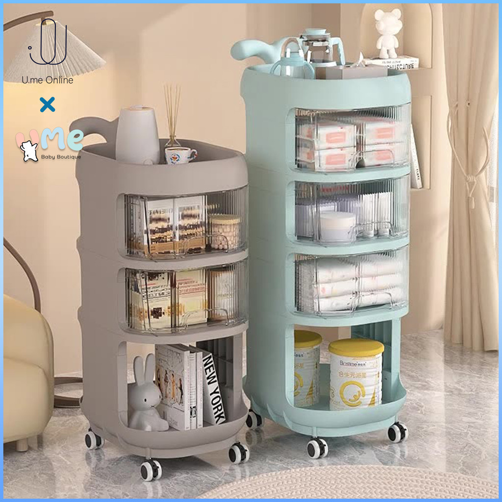 Ume Baby Multi-Layers Drawer Stroller Rack Whale Trolley Multipurpose ...