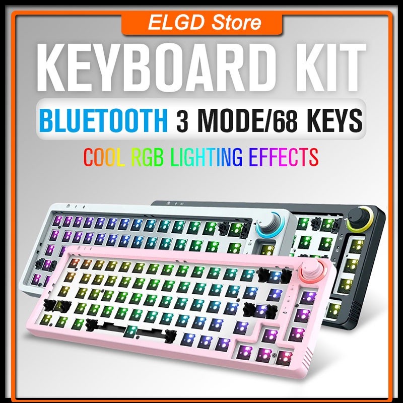 TOM680 TM680 Mechanical Keyboard Kit DIY Hotswappable 3 Modes RGB