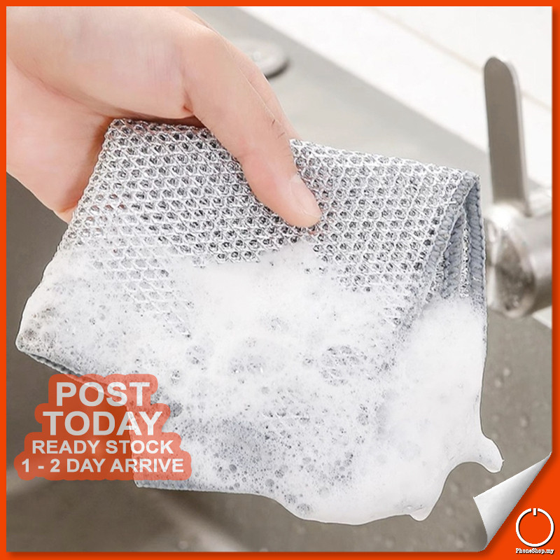 𝐒𝐂𝐑𝐀𝐓𝐂𝐇 𝐅𝐑𝐄𝐄 Reusable Stainless Steel Wire Cleaning Cloth Rust Stain ...