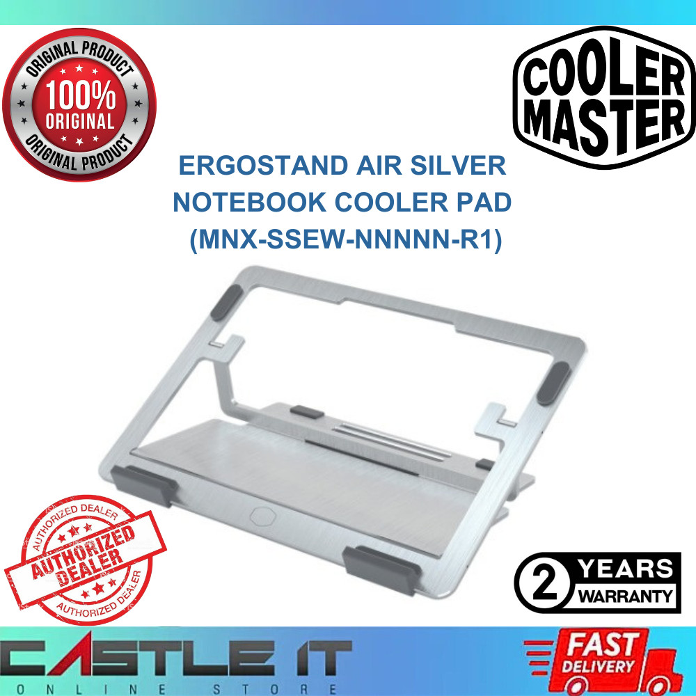 Soporte Para Portátil Cooler Master ErgoStand Air - Sin Ventilador, Aleación De Aluminio, Almohadillas Antideslizantes